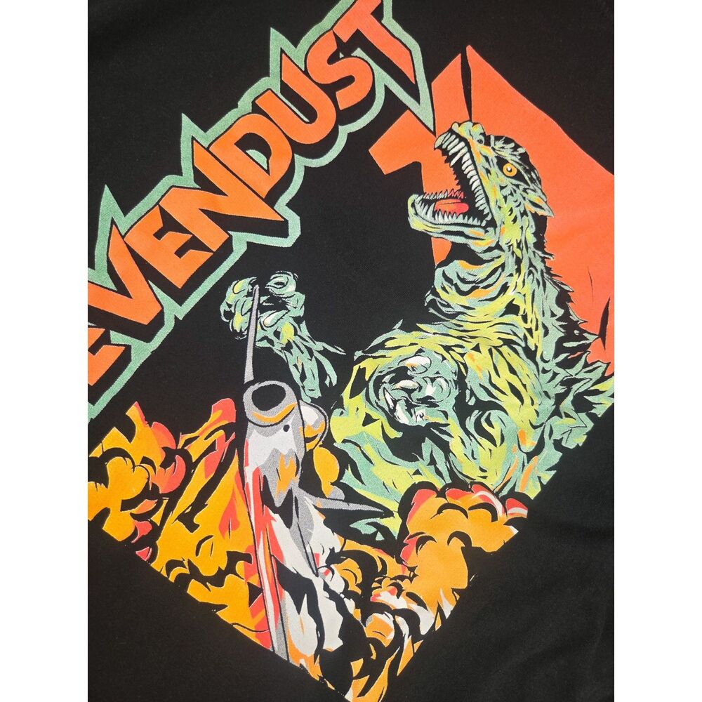 Sevendust Godzilla Kaiju Graphic Tee Shirt Mens XXL Black Rock Band Merch